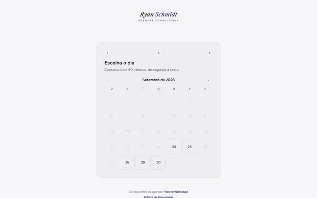 Captura de tela: Agendamento online
