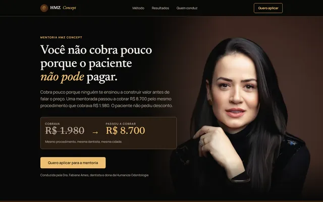 Captura do site: HMZ Concept
